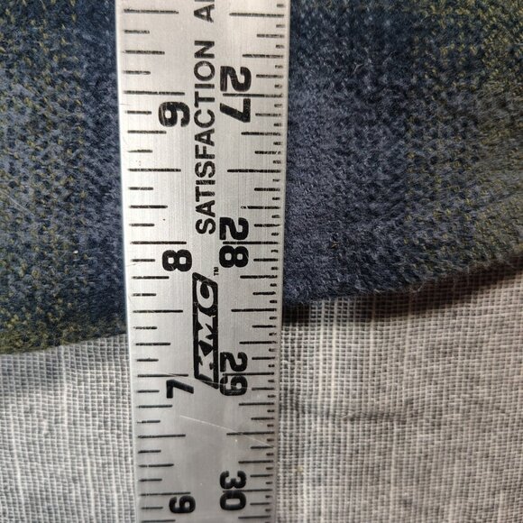 Globe Wanderer Shacket Flannel Shirts Green Blue Plaid Button Down - Picture 9 of 13